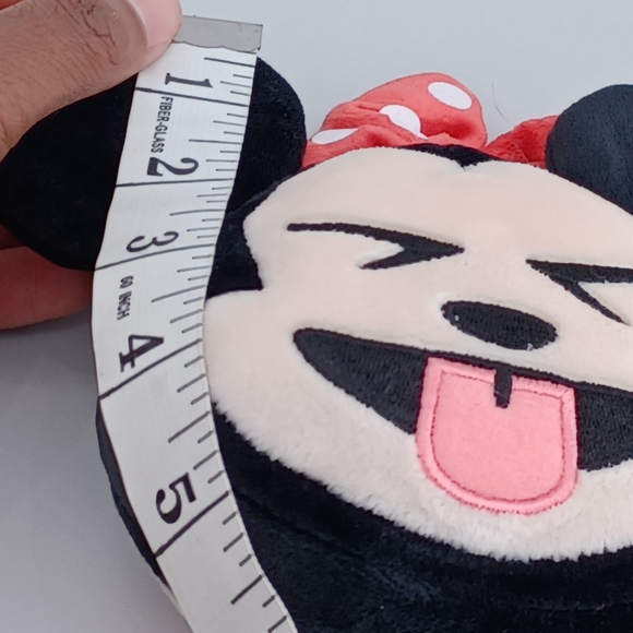 -Disney Store Minnie Mouse Plush Emoji Two-Sided Kiss &  Laugh Face 5" Plush - Picture 9 of 9